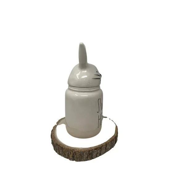 Rae Dunn SWEET HEART Bunny Canister Easter Bunny Spring Easter Baby Small Jar - Picture 9 of 11